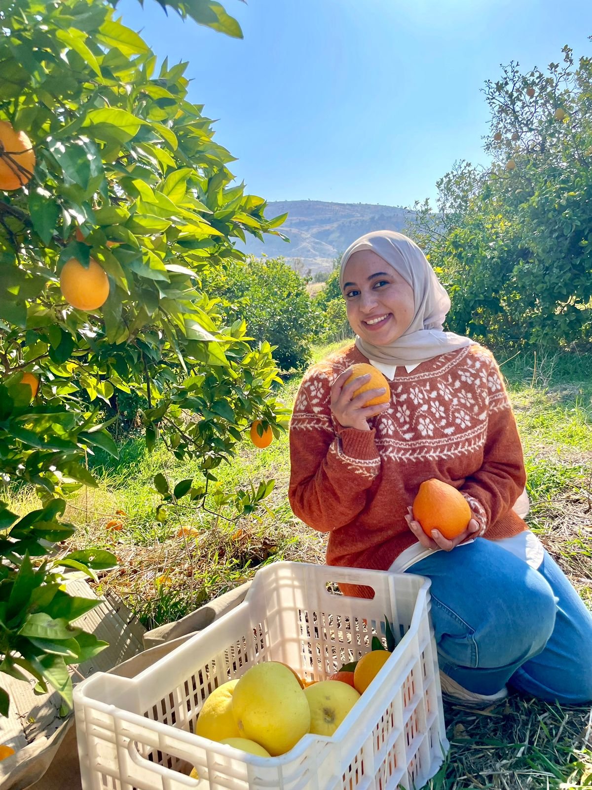 WhatsApp Image 2026-02-22 at 12.45.34 (2) (1) Gathering fruits at the regenerative farm in Ajloun, Jordan